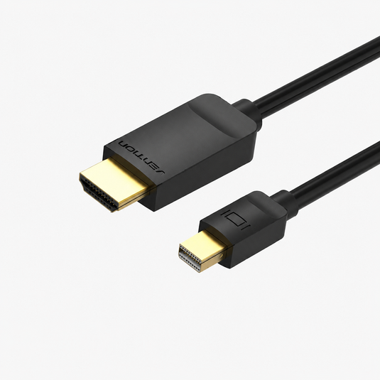 VENTION HAHBI |3M | BLACK| MINI DP MALE THUNDERBOLT TO HDMI A MALE | GOLD-PLATED | 4K@30HZ | 6 MONTHS WARRANTY CABLE