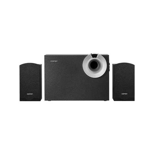EDIFIER M206BT | BLACK | 2.1 BLUETOOTH SPEAKER | 34W RMS OUTPUT | BLUETOOTH 5.0 | DSP DIGITAL AUDIO PROCESSING | 18W SUBWOOFER | AUX INPUT | USB FLASH DRIVE PLAYBACK | SBC CODEC | WOODEN ENCLOSURE | 6 MONTHS WARRANTY SPEAKER |
