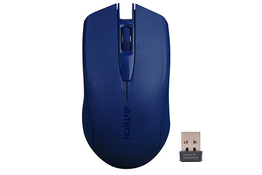 A4TECH G3-760N | BLUE | WIRELESS | 2.4GHZ | SYMMETRIC | SENSOR: OPTICAL | NANO USB RECEIVER | 1200 DPI | POWER SAVING |WITH BATTERY INCLUDED | 6 MONTHS WARRANTY MOUSE