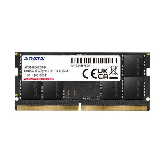 ADATA AD5S48008G-S/8GB | 8GB | 4800MHZ | DDR5 | 12 MONTHS WARRANTY | SODIMM | LAPTOP MEMORY