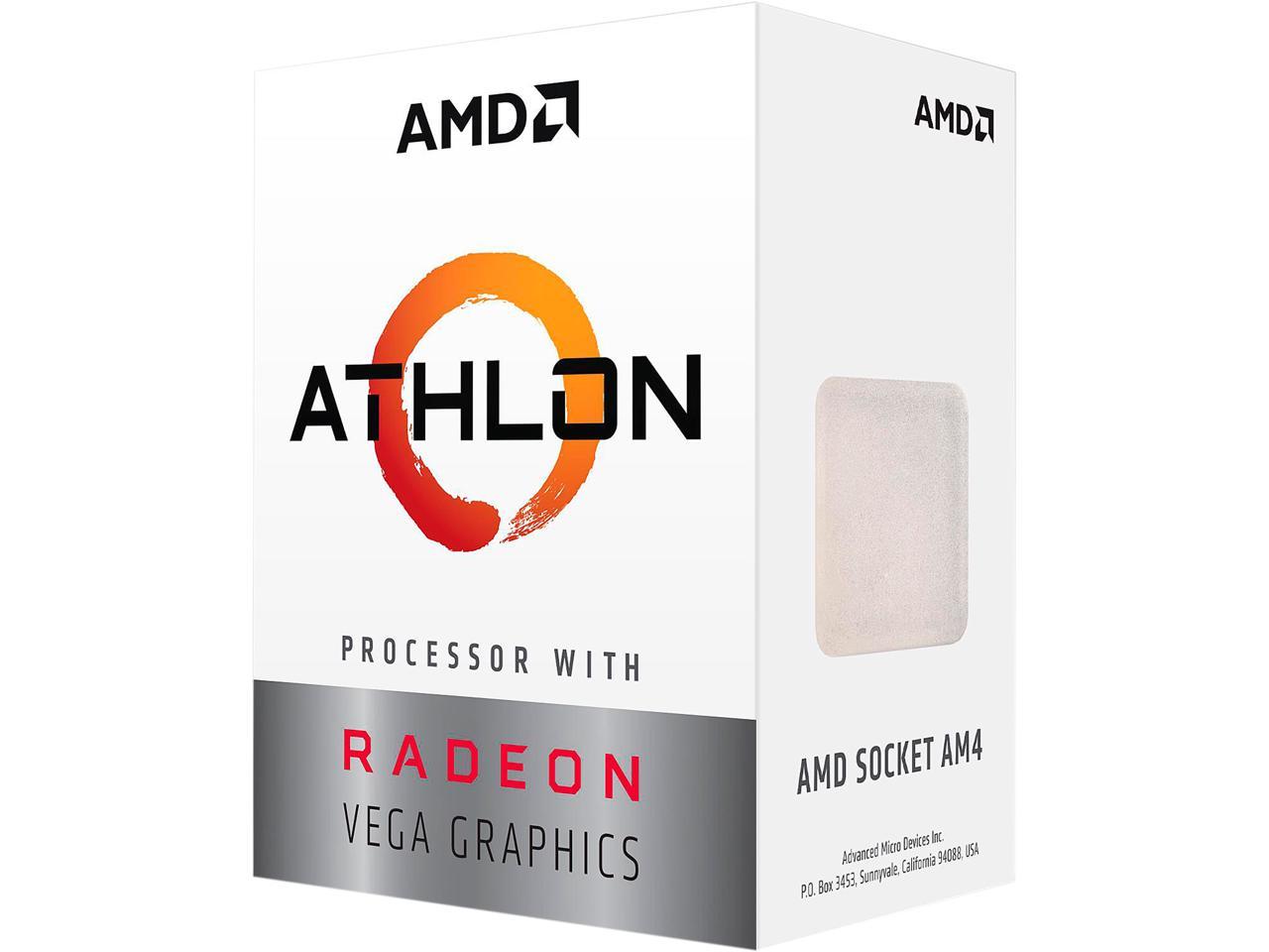 AMD ATHLON 200GE 3.2GHz (5MB CACHE 2-CORES 4-THREADS 35W) WITH VEGA 3 GRAPHICS AM4 PROCESSOR-PROCESSOR-Makotek Computers