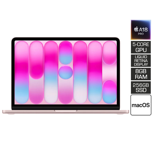 APPLE MACBOOK NEO MHFH4PP/A BLUSH | A18 PRO CHIP | 6 CORE CPU | 5 CORE GPU | 16 CORE NEURAL ENGINE | 8GB UNIFIED MEMORY | 256GB STORAGE | 13.0" IPS DISPLAY | MACOS | 12 MONTHS WARRANTY LAPTOPPC