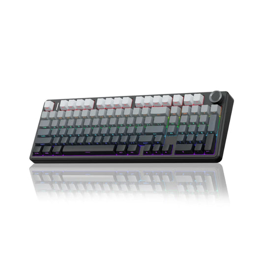 AULA F99 PRO | GRADIENT GRAY | NIMBUS SWITCH | MECHANICAL KEYBOARD | 99-KEY COMPACT LAYOUT WITH NUMPAD | TRI-MODE: 2.4GHZ WIRELESS / BLUETOOTH / WIRED | HOT-SWAPPABLE MECHANICAL SWITCHES | PBT DOUBLE-SHOT KEYCAPS | 6 MONTHS WARRANTY KEYBOARD