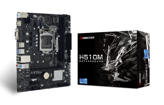 BIOSTAR H510MHP 2.0 | 2 DIMM SLOTS | DDR4 | LGA 1200 | 12 MONTHS WARRANTY | MOTHERBOARD