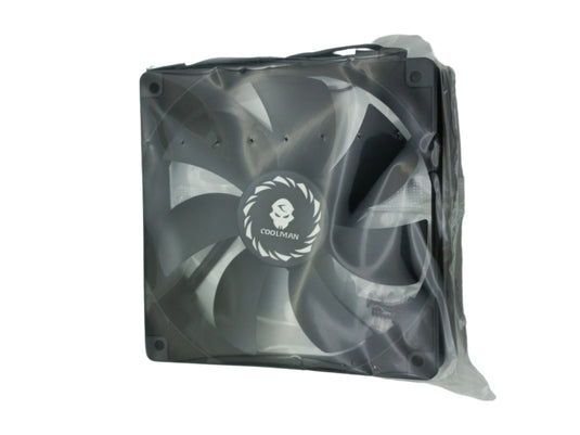 COOLMAN PM18 SINGLE FAN 12CM/120MM | PWM CONNECTOR | DC 12V | BLACK | 6 MONTHS WARRANTY FANS