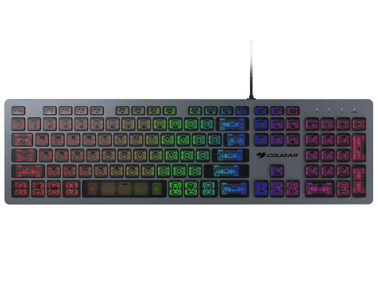 COUGAR VANTAR AX ALUMINUM RGB SCISSOR-SWITCH USB GAMING KEYBOARD-KEYBOARD-Makotek Computers