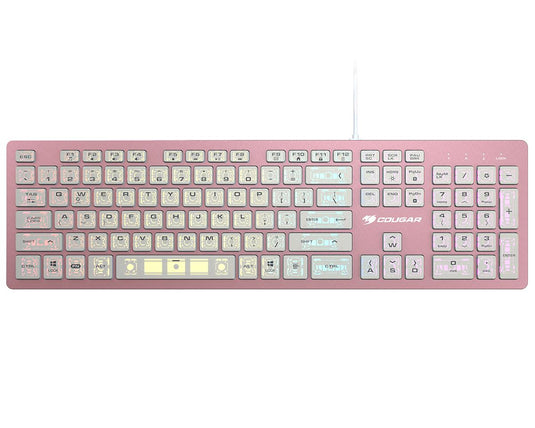 COUGAR VANTAR AX PINK RGB SCISSOR-SWITCH USB GAMING KEYBOARD-KEYBOARD-Makotek Computers