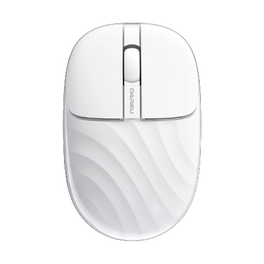 DAREU LM135D | DUAL MODE | 2.4G + BLUETOOTH | WHITE | SILENT SWITCH | 1200 DPI | 3 MILLION CLICKS | 6 MONTHS WARRANTY MOUSE