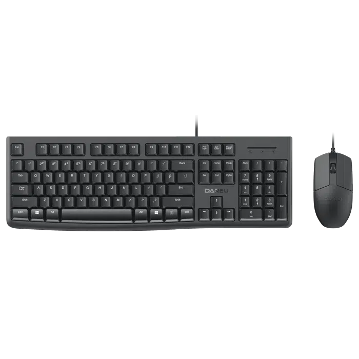 DAREU MK185 WIRED BLACK KEYBOARD AND MOUSE COMBO Makotek Computer