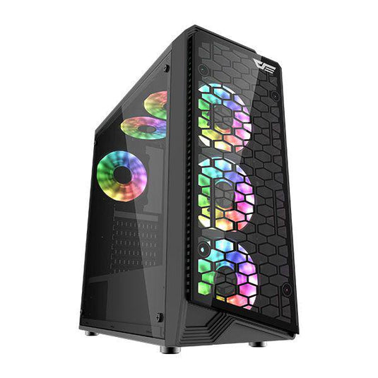 DARKFLASH WATER SQUARE 5 BLACK ATX PC CASE-CASE-Makotek Computers