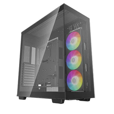 DEEPCOOL R-CH780-BKADE41-G-1 | TEMPERED GLASS FRONT AND SIDE | 420MM * 1 ARGB FAN | E-ATX | BLACK | PC CASE