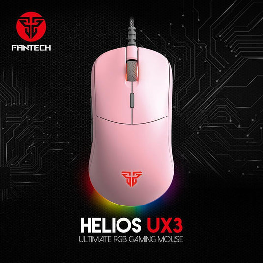 FANTECH HELIOS UX3 PINK MOUSE-MOUSE-Makotek Computers