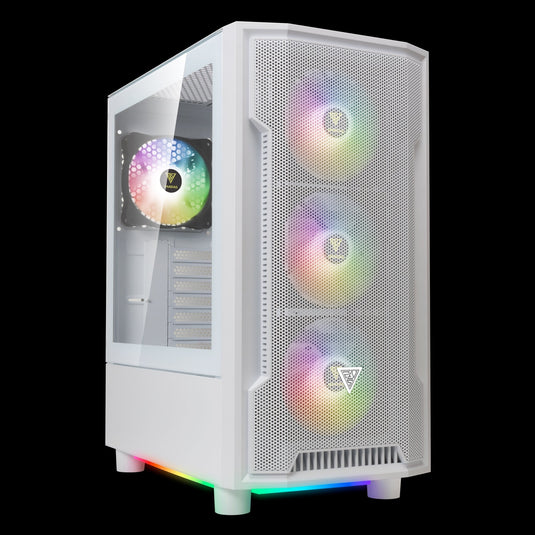 GAMDIAS ATHENA M6 LITE | ATX | MESH FRONT | TEMPERED GLASS | WHITE PC CASE