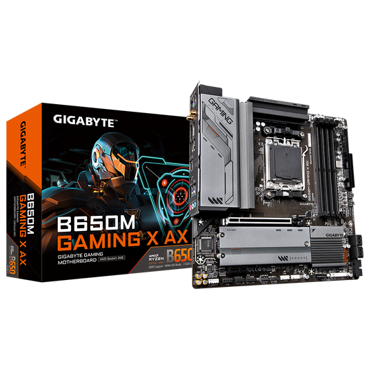 GIGABYTE GA-B650M-GAMING-X-AX | MATX | 4 DIMM SLOTS | PCI-E 4.0 X 16 | PCIE 4.0 M.2 NVME | DDR5 | AM4 | 12 MONTHS WARRANTY | MOTHERBOARD