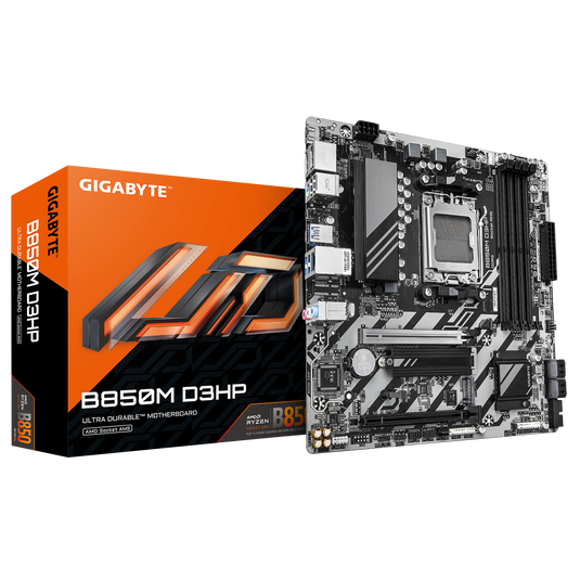 GIGABYTE GA-B850M-D3HP DDR5 | AM5 | 4X DIMM | UP TO 256GB | M-ATX | 256MB | M.2 PCIE 4.0 | 12 MONTHS WARRANTY MOTHERBOARD