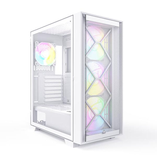 MONTECH AIR 1000 PREMIUM WHITE WITH 3x140MM ARGB FAN AND 1x120MM ARGB FAN CASE-CASE-Makotek Computers
