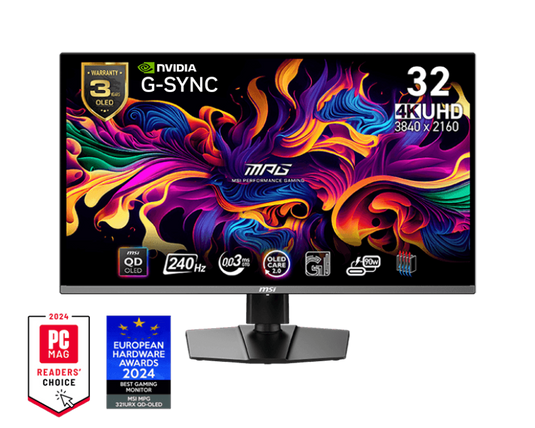 MSI MPG 321URX QD-OLED 31.5" MONITOR | FLAT | 3840x2160 (UHD) | 240HZ | 12 MONTHS WARRANTY MONITOR