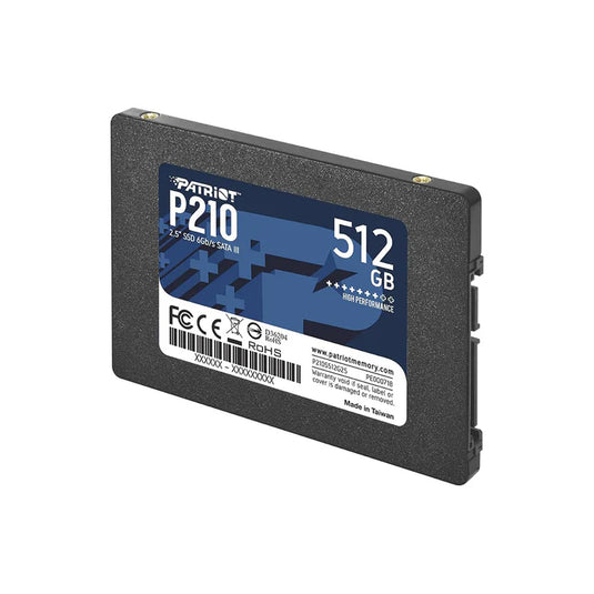 PATRIOT P210 | 512GB | SATA III | 2.5 | 12 MONTHS WARRANTY SOLID STATE DRIVE