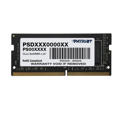 PATRIOT PSD416G320081S SIGNATURE LINE 16GB DDR4 SODIMM | 3200 MHZ | CL22 | 16GB (1X16GB) | 1.2V | NON-ECC | 12 MONTHS WARRANTY MEMORY
