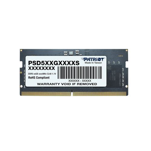 PATRIOT PSD516G560081S SIGNATURE LINE 16GB DDR5 SODIMM | 5600 MHZ | 16GB (1X16GB) |CL46 | 1.2V | NON-ECC | 12 MONTHS WARRANTY MEMORY