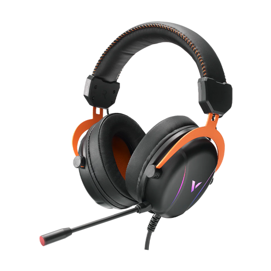 RAPOO VH350S | BLACK | VIRTUAL 7.1 CHANNELS GAMING HEADSET | FLEXIBLE ROTATION NOISE-CANCELLING MICROPHONE PLIG AND PLAY | WIRED | 40MM | SIMPLE AND STYLISH SINGLE-BAND DESIGN | SOFT AND COMFORTABLE EARCUPS | 6 MONTHS WARRANTY HEADSET
