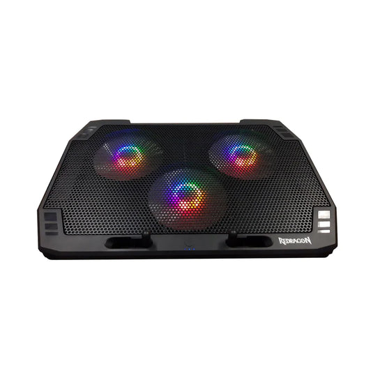 REDRAGON GCP511 |BLACK | ADJUSTABLE LIGHT RGB | FITS UP TO 17-INCH LAPTOP | 400 x 270 x 25MM LAPTOP COOLER
