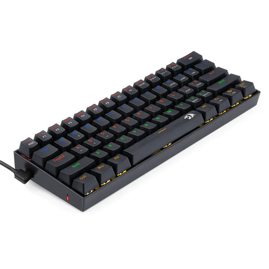 REDRAGON LAKSHMI |K606R | BLACK |  RED SWITCH | STURDY ALUMINUM FRAME  | 60% MECHANICAL | 68 KEYS | RGB BACKLIGHTING | DETACHABLE WIRED |  6 MONTHS WARRANTY KEYBOARD
