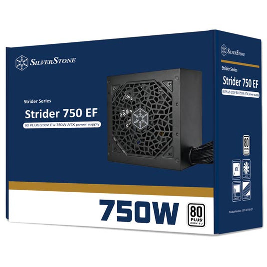 SILVERSTONE SST-ST750-EF STRIDER 750 EF | 80+ WHITE | 230V | 750W | ATX | 80 PLUS CERTIFIED | 12 MONTHS WARRANTY POWER SUPPLY UNITS