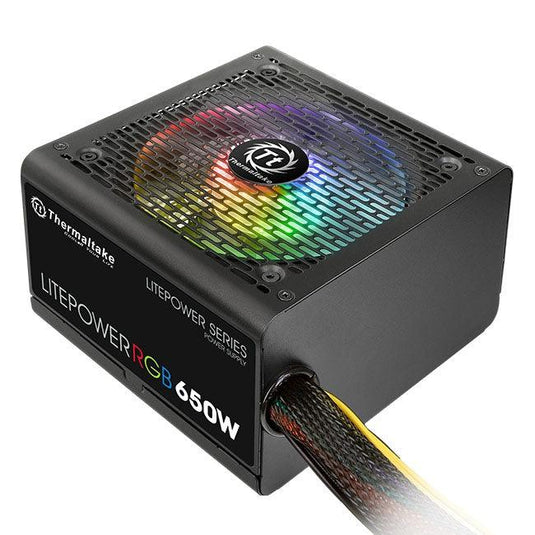 THERMALTAKE LITEPOWER RGB 650W 85% EFFICIENCY APFC NON-MODULAR POWER SUPPLY-POWER SUPPLY UNITS-Makotek Computers