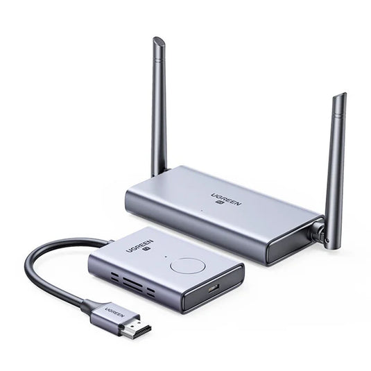 UGREEN CM506 / 50633A | WIRELESS HDMI EXTENDER TRANSMITTER AND RECEIVER | 50M | PLUG AND PLAY | HDMI + VGA | 5GHZ WIRELESS TRANSMISSION | USB CABLE A TO C | 6 MONTHS WARRANTY EXTENDER