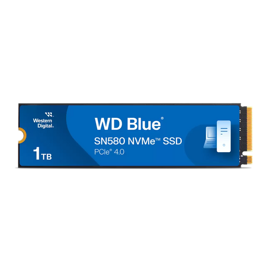 WESTERN DIGITAL WDS100T3B0E BLUE SN580 SSD | 1TB | PCIE GEN4 X4 | NVME M.2 | 2280 | 12 MONTHS WARRANTY SOLID STATE DRIVE