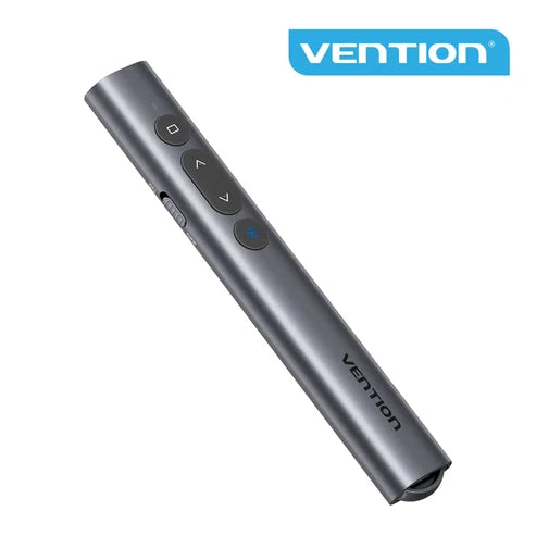 VENTION KQJH0 | GRAY | WIRELESS PRESENTER | GREEN LASER POINTER | USB-A / USB-C RECEIVER | USB-C RECHARGEABLE | 200MAH BATTERY | PC + ABS MATERIAL | 6 MONTHS WARRANTY OTHERS |