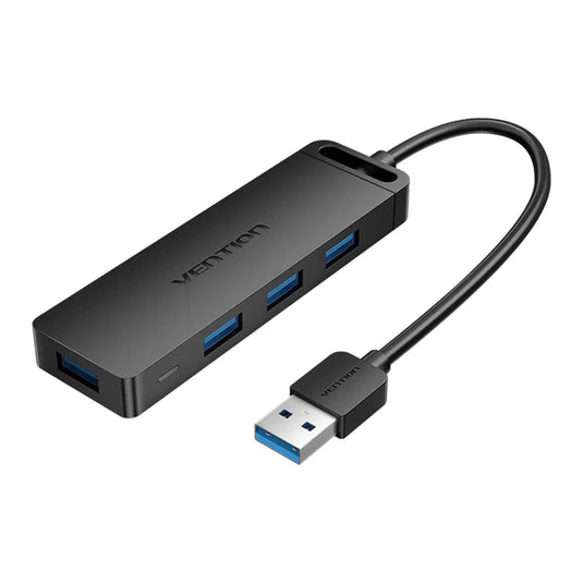 VENTION CHLBB-SCB | 0.15M | BLACK | USB-A HUB USB 3.0 | CONNECTOR TYPE: USB-A/ USB 3.0X4 / MICRO-B | NICKEL-PLATED | 5GBPS (USB 3.0) | 5V-2A | 6 MONTHS WARRANTY ADAPTER