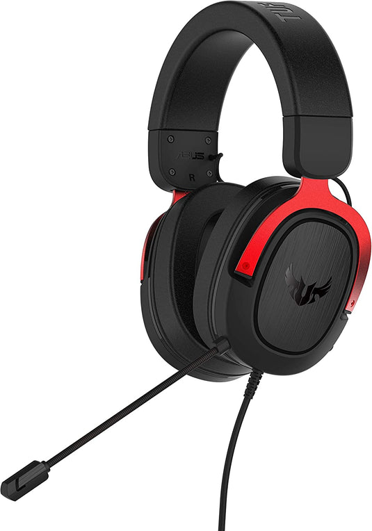 ASUS TUF GAMING H3 RED | PC | PS4 | XBOX ONE | NINTENDO SWITCH | 7.1 SURROUND SOUND | DEEP BASS | LIGHTWEIGHT DESIGN | FAST-COOLING EAR CUSHIONS | GAMING HEADSET-HEADSET-Makotek Computers