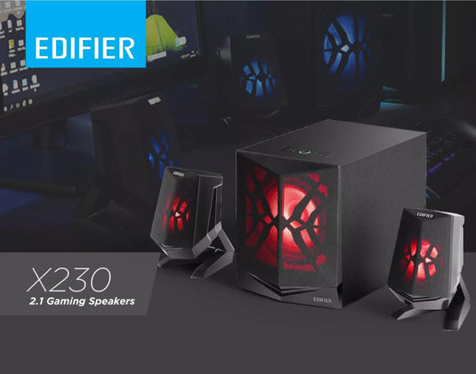 EDIFIER X230 2.1 RGB LED MULTIMEDIA & GAMING SPEAKER-SPEAKERS-Makotek Computers
