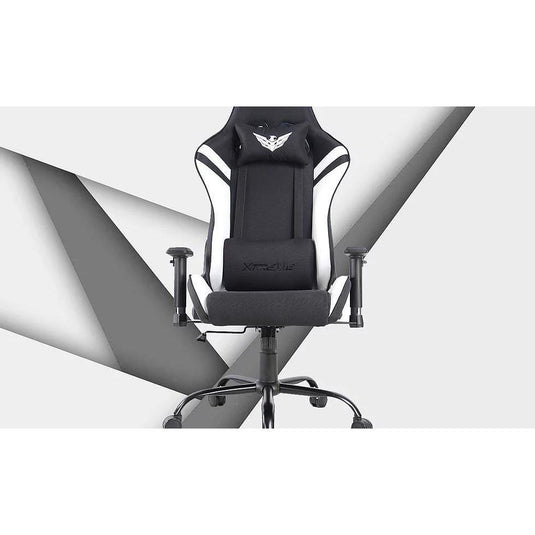 OCPC XT II FABRIC BLACK/WHITE GAMING CHAIR-CHAIR-Makotek Computers