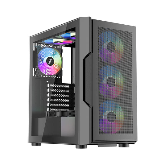 1ST PLAYER | BLACK | T7- P | ATX / M-ATX / MINI-ITX | MIDDLE TOWER | ULTRA-FINE MESH PANEL |QUICK-RELEASE FRONT PANEL BY SNAP | 410*235*440MM | 6 MONTHS WARRANTY PC CASE
