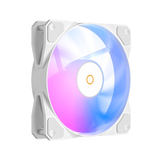 OCYPUS BETA F12 ARGB OPTIMIZED FAN BLADE TUNING  | WHITE | SINGLE FAN PACK | 120 X 120 X 25MM DIMENSION |  CONNECTOR: 4-PIN PWM | ARGB LED | HYDRAULIC BEARING | 120G WEIGHT |  6 MONTHS WARRANTY FANS