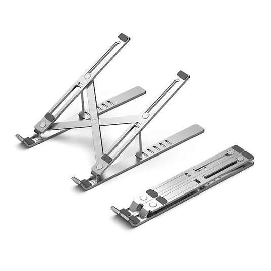 VENTION KDMI0 | SILVER  | ADJUSTABLE FOLDING LAPTOP STAND  | COMPTABLE DEVICE SIZE: 17" | SILICONE | WEIGHT CAPACITY 15KG | BOOST PRODUCTIVITY AND COMFORT | 6 ADJUSTABLE VIEWING ANGLES |  6 MONTHS WARRANTY OTHERS