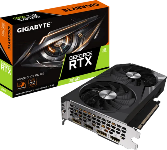 GIGABYTE GV-N3060WF20C-12GD-2.0 RTX3060 WINDFORCE OC 12GB |  | 12 GB GDDR6 | PCI-E 4.0 | 20 GBPS | 192 BIT | 12 MONTHS WARRANTY GRAPHICS CARD