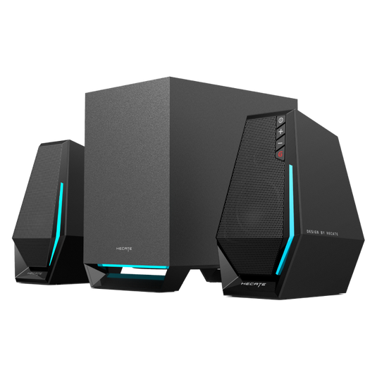 EDIFIER G1500 MAX | BLACK | 2.1 DESKTOP GAMING SPEAKERS | 30W TOTAL OUTPUT | 4" SUBWOOFER + 2.5" MID-TWEETER DRIVERS | BLUETOOTH 5.3 | AUX / USB INPUTS | MUSIC / GAMING & MOVIE MODES | 93HZ–20KHZ FREQUENCY RESPONSE | 6 MONTHS WARRANTY SPEAKER |