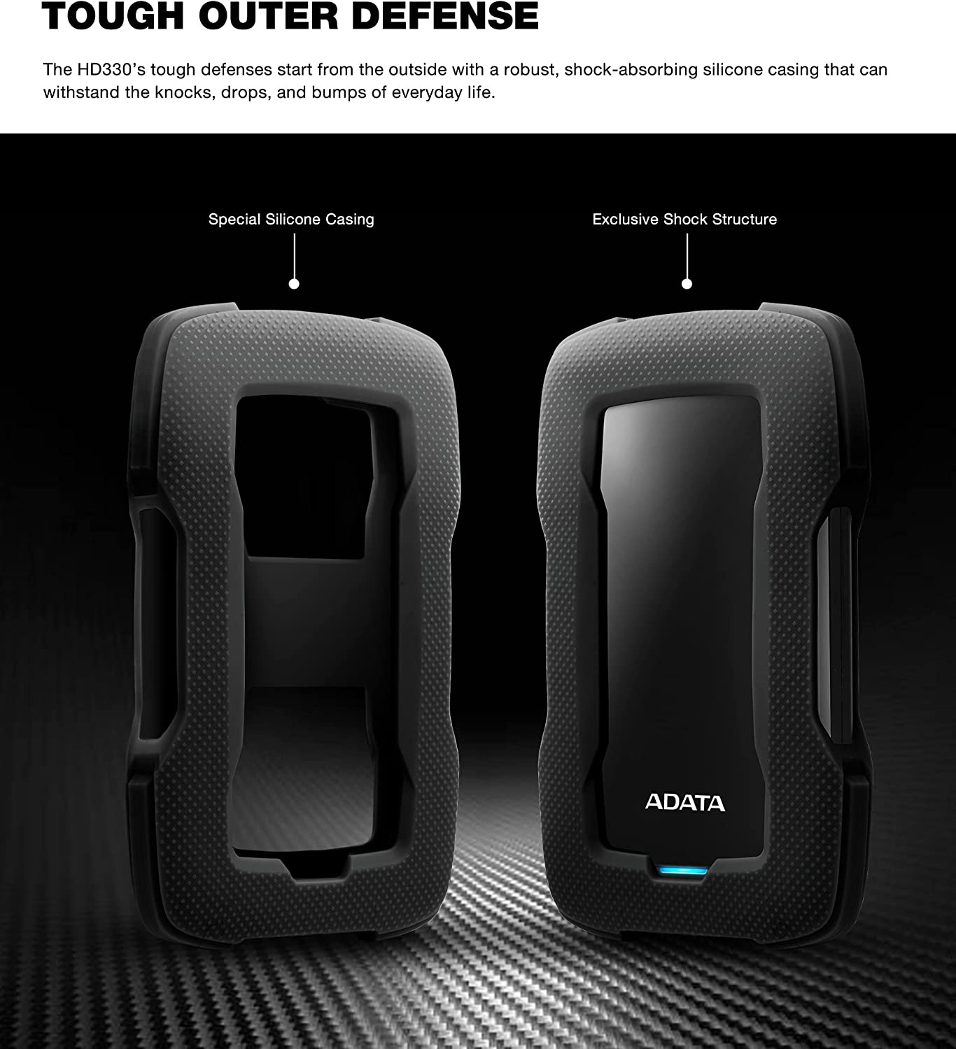 ADATA HD330 1TB USB 3.1 SHOCK-RESISTANT EXTRA SLIM EXTERNAL HARD DRIVE-Portable hard drive-Makotek Computers