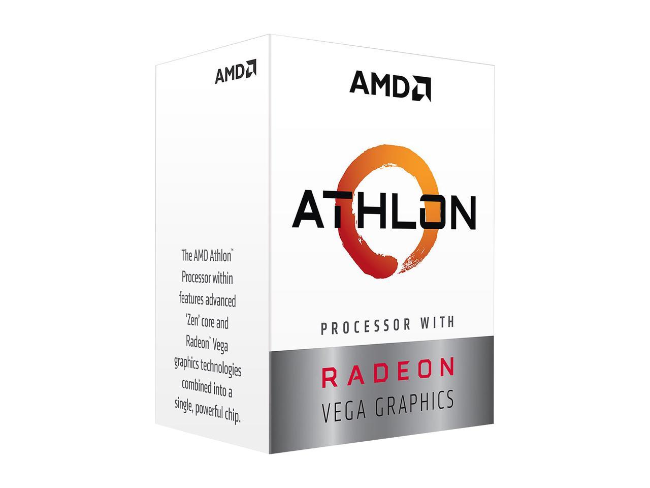 AMD ATHLON 200GE 3.2GHz (5MB CACHE 2-CORES 4-THREADS 35W) WITH VEGA 3 GRAPHICS AM4 PROCESSOR-PROCESSOR-Makotek Computers