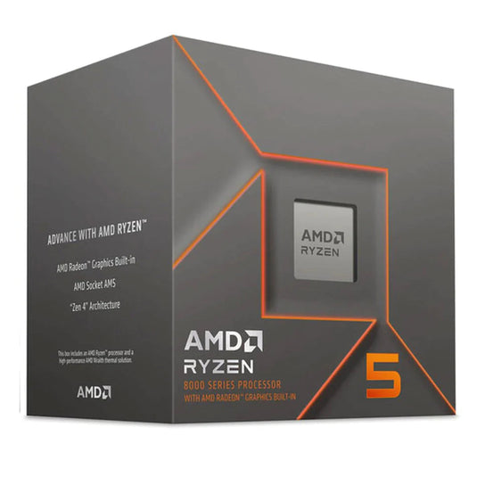 AMD RYZEN 5 8600G 8600G-BOX | 6 CORES | 12 THREADS | AMD RADEON 760M GRAPHICS | 65W | 5.0 GHZ | 16MB L3 CACHE | AM5 | BOX-TYPE | 12 MONTHS WARRANTY | DESKTOP PROCESSOR