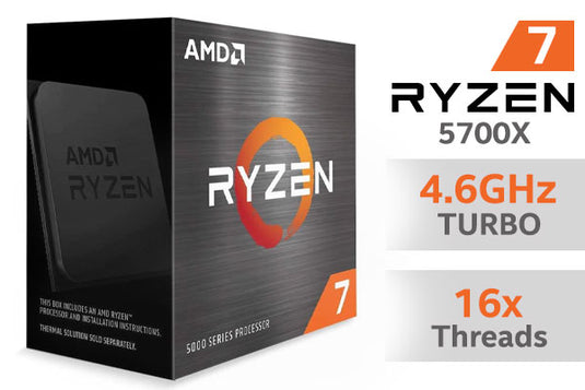 AMD RYZEN 7 5700X | 8 CORES | 16 THREADS | 4.6 GHZ | AM4 | BOX-TYPE | 12 MONTHS WARRANTY | DESKTOP PROCESSOR