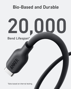 ANKER 542 USB-C TO LIGHTNING CABLE A80B1H11 (BIO-BASED 3FT) BLACK