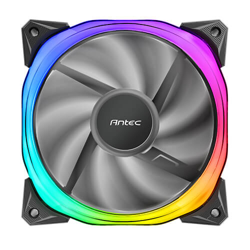 ANTEC FUSION 120 ARGB | SINGLE PACK | BLACK | PWM FAN | ADDRESSABLE RGB | HYDRAULIC BEARING TYPE | 120 X 120 X 25MM | CONNECTOR FAN: 4-PIN PWM / LED: 3- PIN | 6 MONTHS WARRANTY FANS