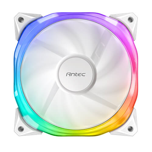 ANTEC FUSION 120 ARGB | SINGLE PACK | WHITE | PWM FAN | ADDRESSABLE RGB | HYDRAULIC BEARING TYPE | 120 X 120 X 25MM | CONNECTOR FAN: 4-PIN PWM / LED: 3- PIN | 6 MONTHS WARRANTY FANS
