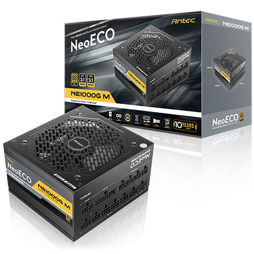ANTEC NE1000GOLD-M  | 1000W | 80+ GOLD | ATX 3.1 | PCIE GEN 5.1 |  FULLY-MODULAR |  12 MONTHS WARRANTY POWER SUPPLY UNITS