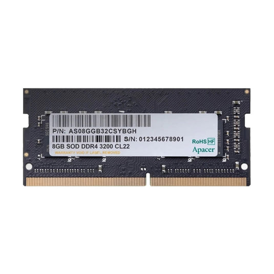 APACER 8GB | DDR4 | 3200MHZ | NO HEATSINK | SODIMM | 12 MONTHS WARRANTY | LAPTOP MEMORY